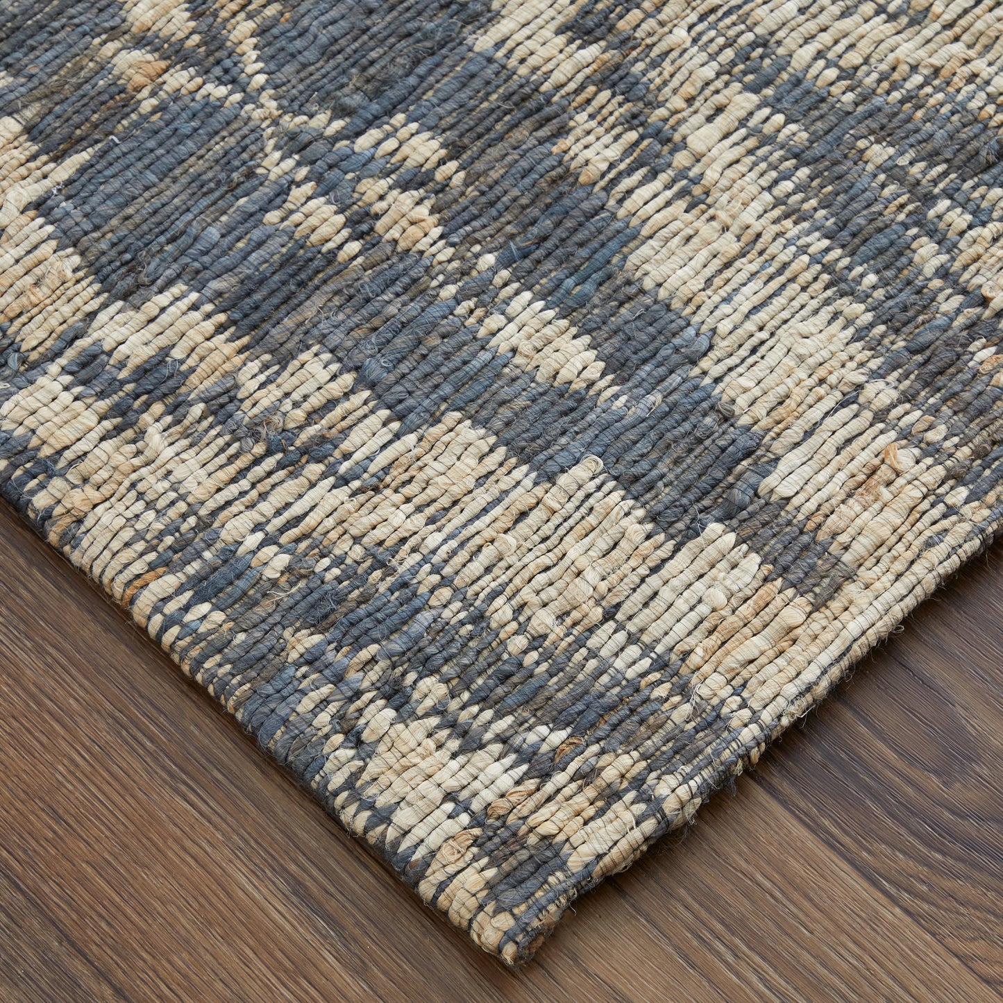 Lilliana Transitional/Bohemian & Eclectic/Farmhouse Geometric/Diamond/Ikat Gray/Tan - Feizy Rug
