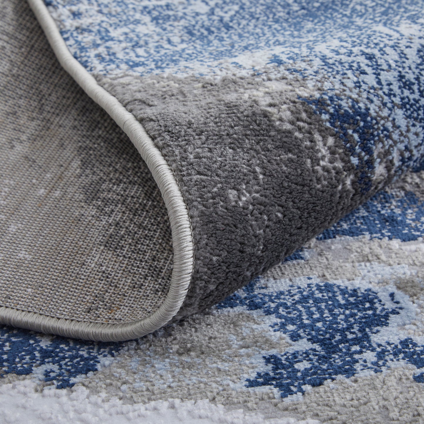 Gaspar Modern/Industrial/Country Abstract/Watercolor Blue/Gray/White - Feizy Rug