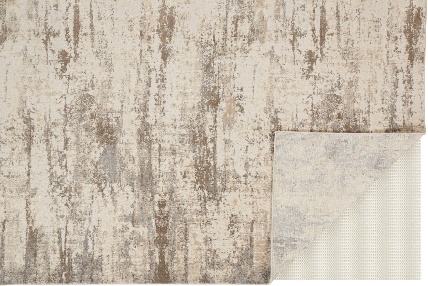 Parker Transitional/Casual Abstract Ivory/Brown - Feizy Rug