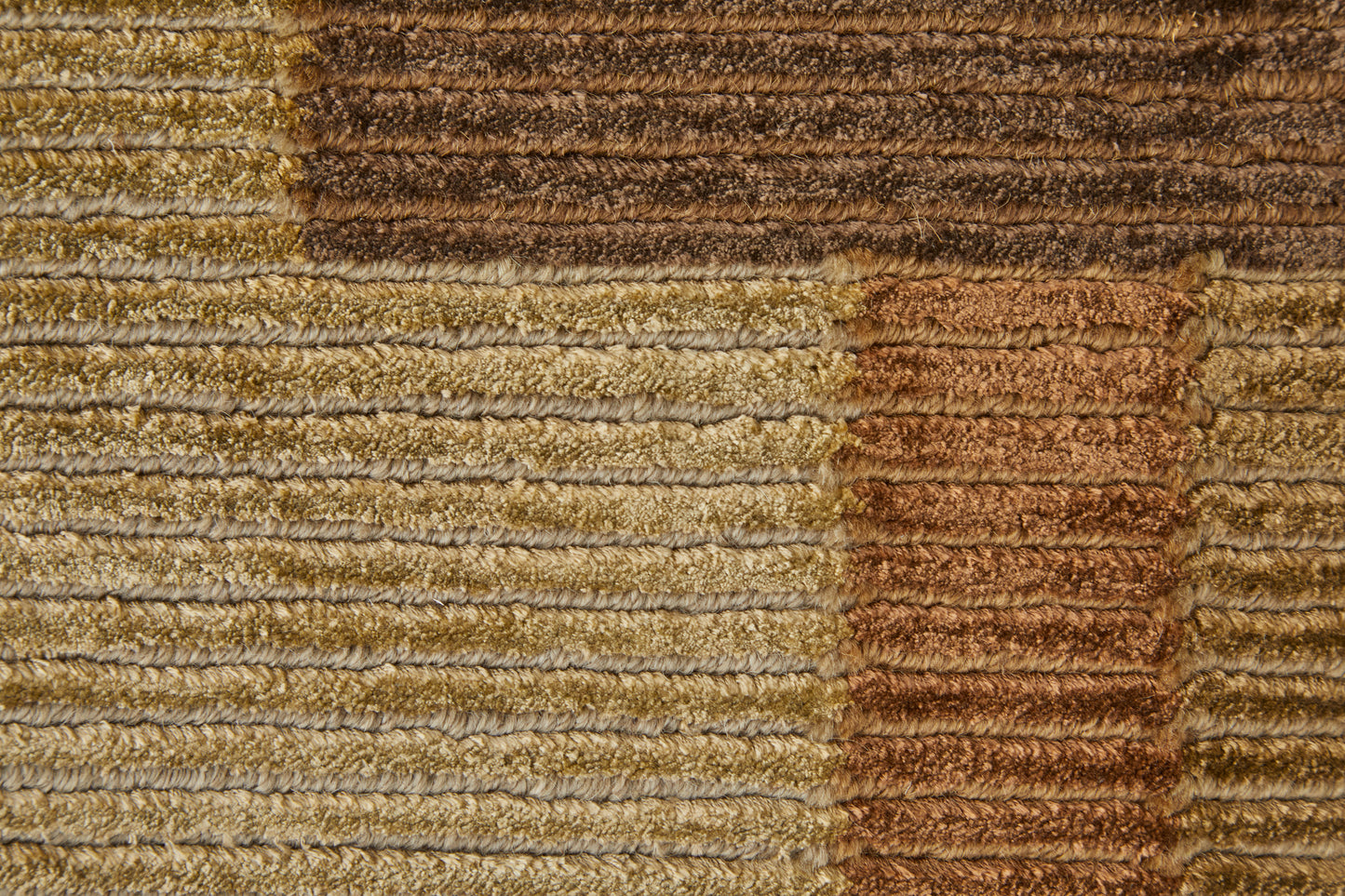 Keystone Transitional/Mid-Century Modern Color Block/Patchwork/Geometric Green/Brown/Orange - Feizy Rug