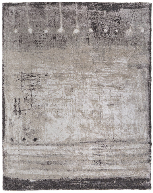 Skyview Modern/Industrial Gray/Ivory/Taupe Area Rug