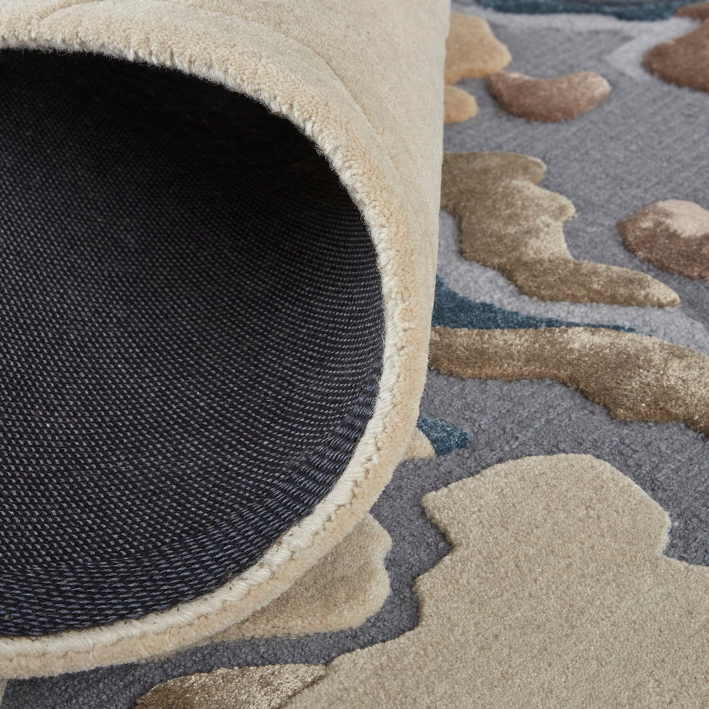 Serrano Transitional/Industrial/Casual Abstract/Watercolor Tan/Brown/Blue - Feizy Rug
