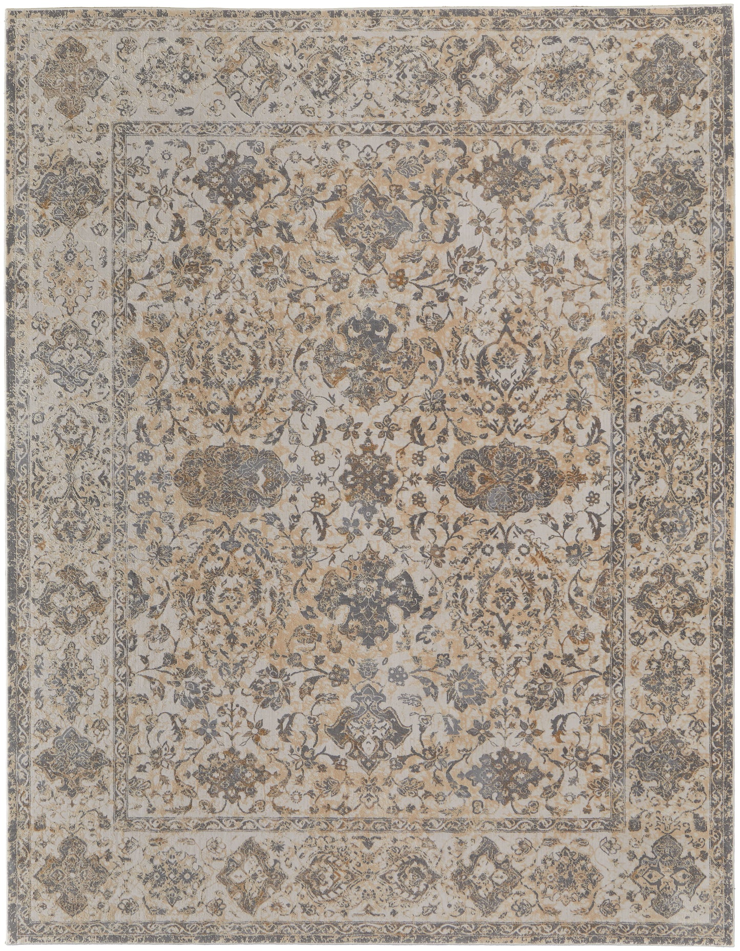 Celene Traditional/Casual/Vintage Ivory/Tan/Gray Accent Rug