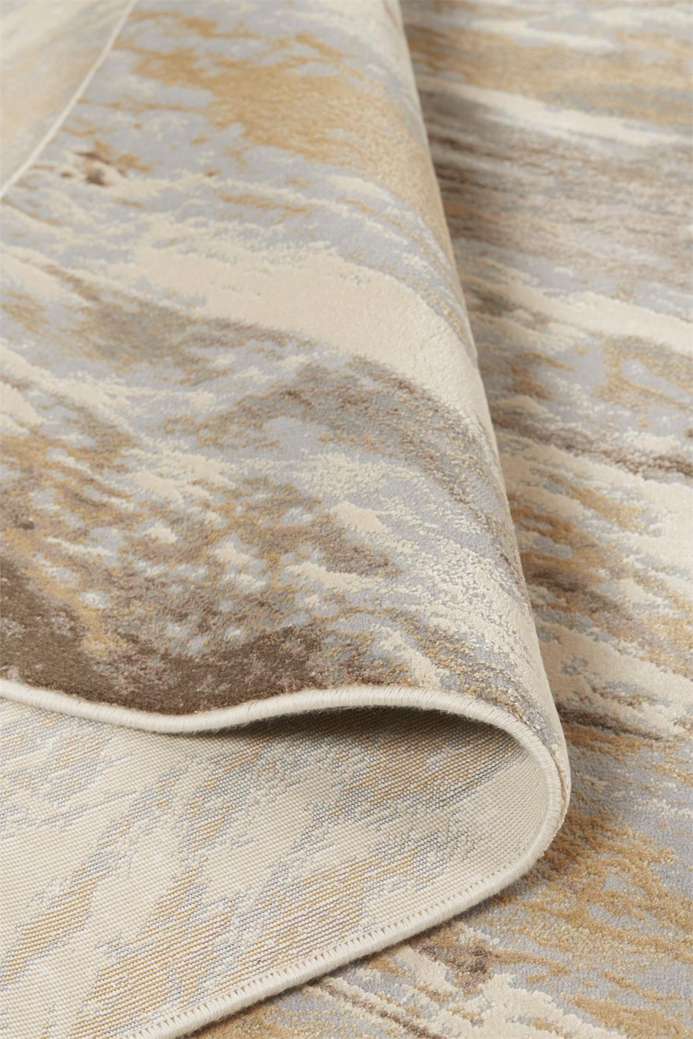 Parker Transitional/Casual Abstract Ivory/Tan/Brown - Feizy Rug