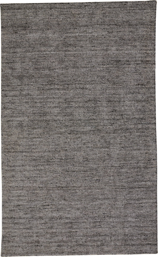 Delino Transitional/Casual/Industrial Solid Gray/Black - Feizy Rug