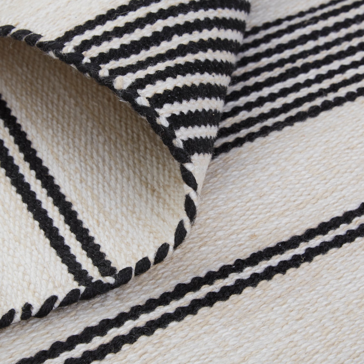 Duprine Transitional/Casual/Nautical & Coastal Stripes/Geometric Black/White/Ivory - Feizy Rug