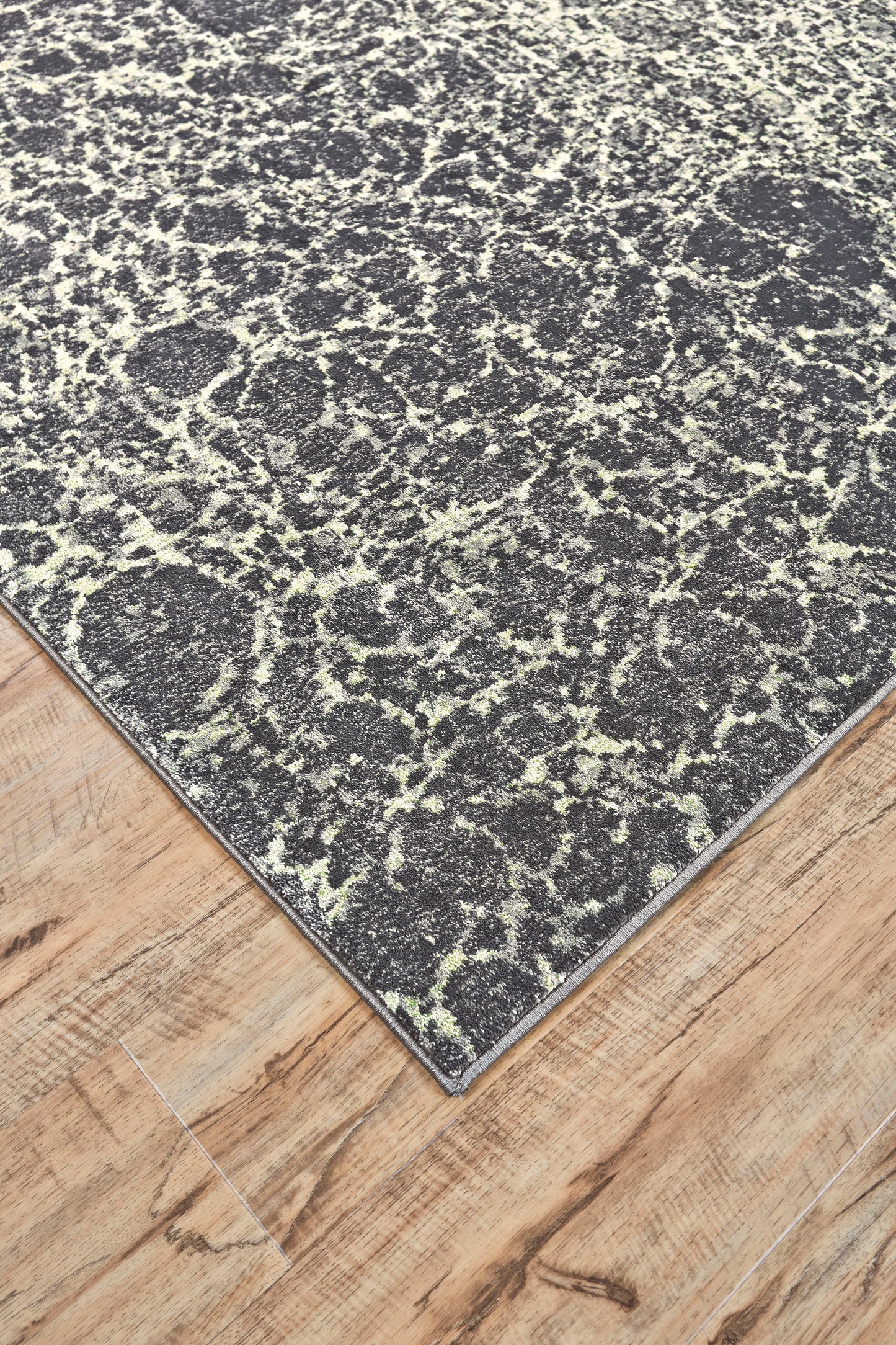 Katari Transitional/Casual Watercolor/Abstract Gray/Green/Ivory - Feizy Rug