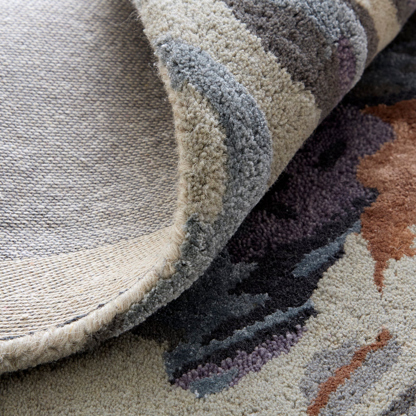 Dafney Transitional/Casual Floral & Botanical/Watercolor/Abstract Gray/Blue/Orange - Feizy Rug