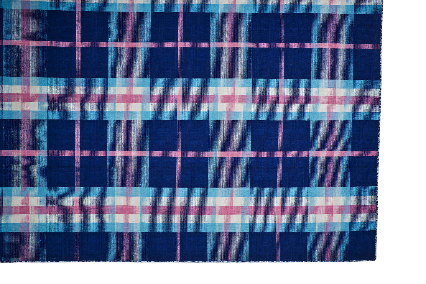 Crosby Transitional/Rustic Plaid Blue/Pink/White - Feizy Rug