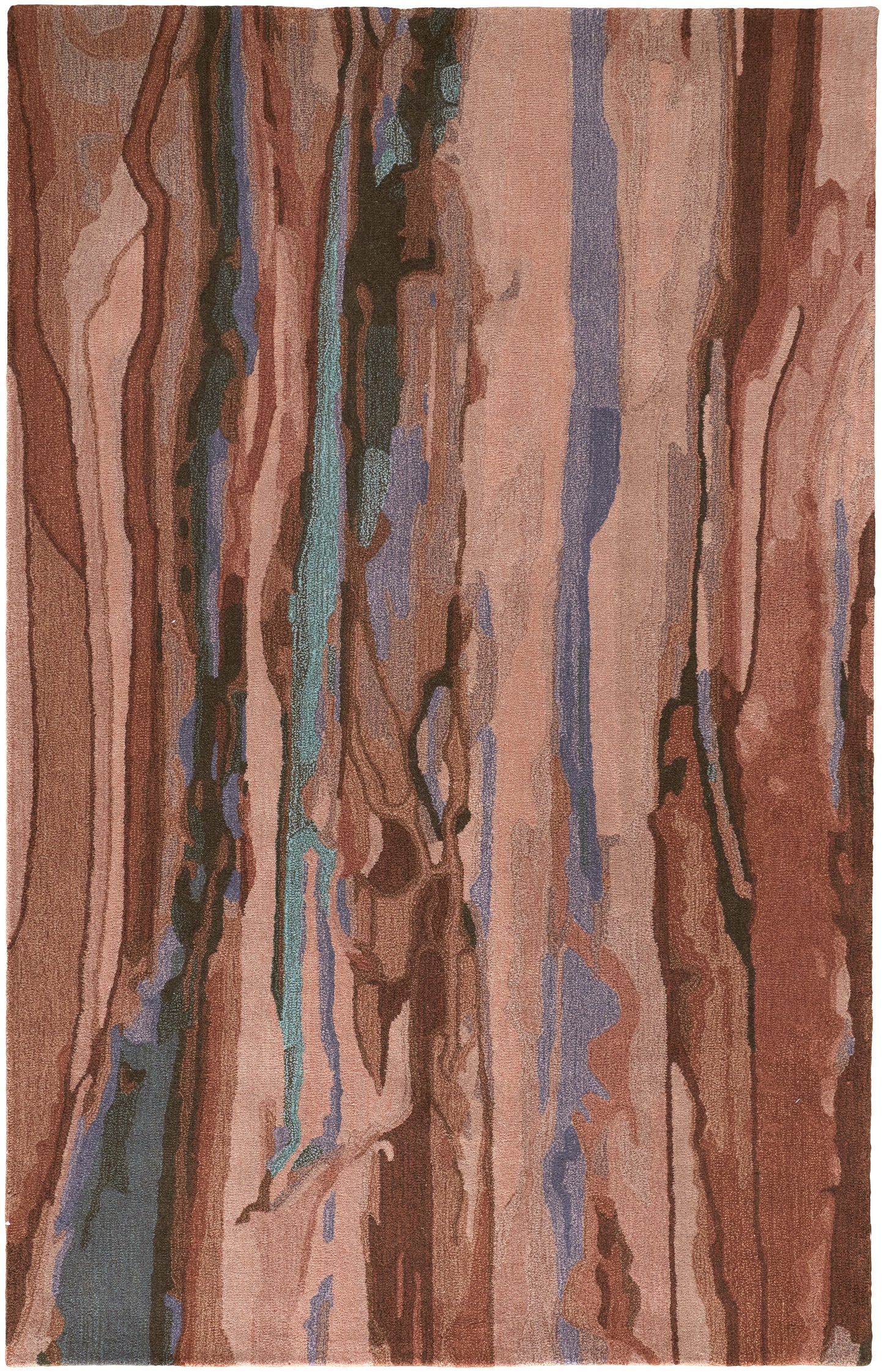 Amira Transitional/Industrial/Casual Abstract/Watercolor Red/Pink/Blue - Feizy Rug