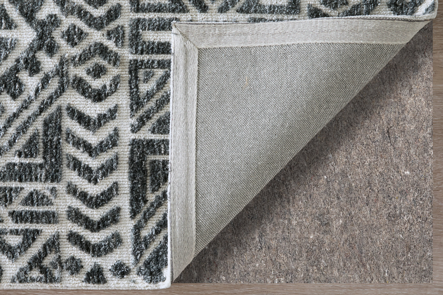 Colton Modern/Cabin & Lodge/Global Southwestern/Geometric Gray/Black/Ivory - Feizy Rug