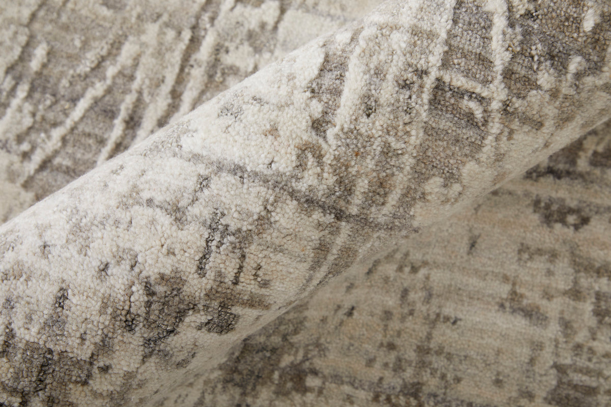 Eastfield Modern/Casual Abstract/Distressed Gray/Ivory 69A5 - Feizy Rug