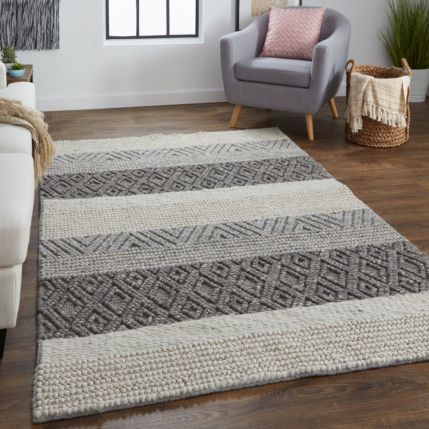 Berkeley Transitional/Casual/Scandinavian Gray/Taupe/Tan Area Rug
