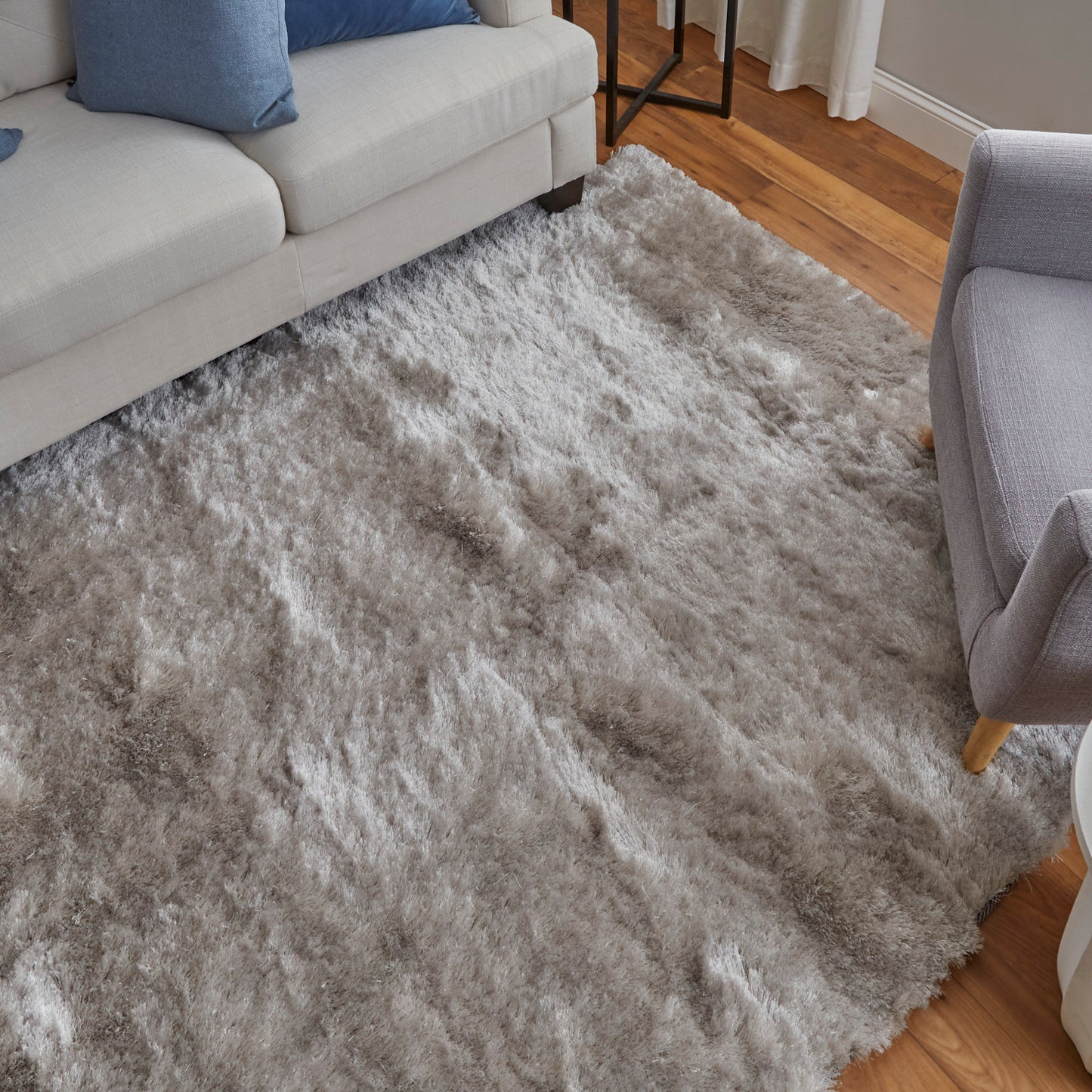 Indochine Modern/Luxury & Glam/Casual Gray/Silver Accent Rug
