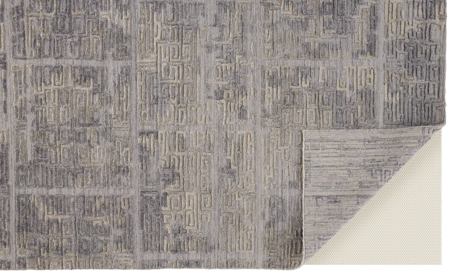 Elias Modern/Casual Abstract/Geometric Gray/Ivory - Feizy Rug