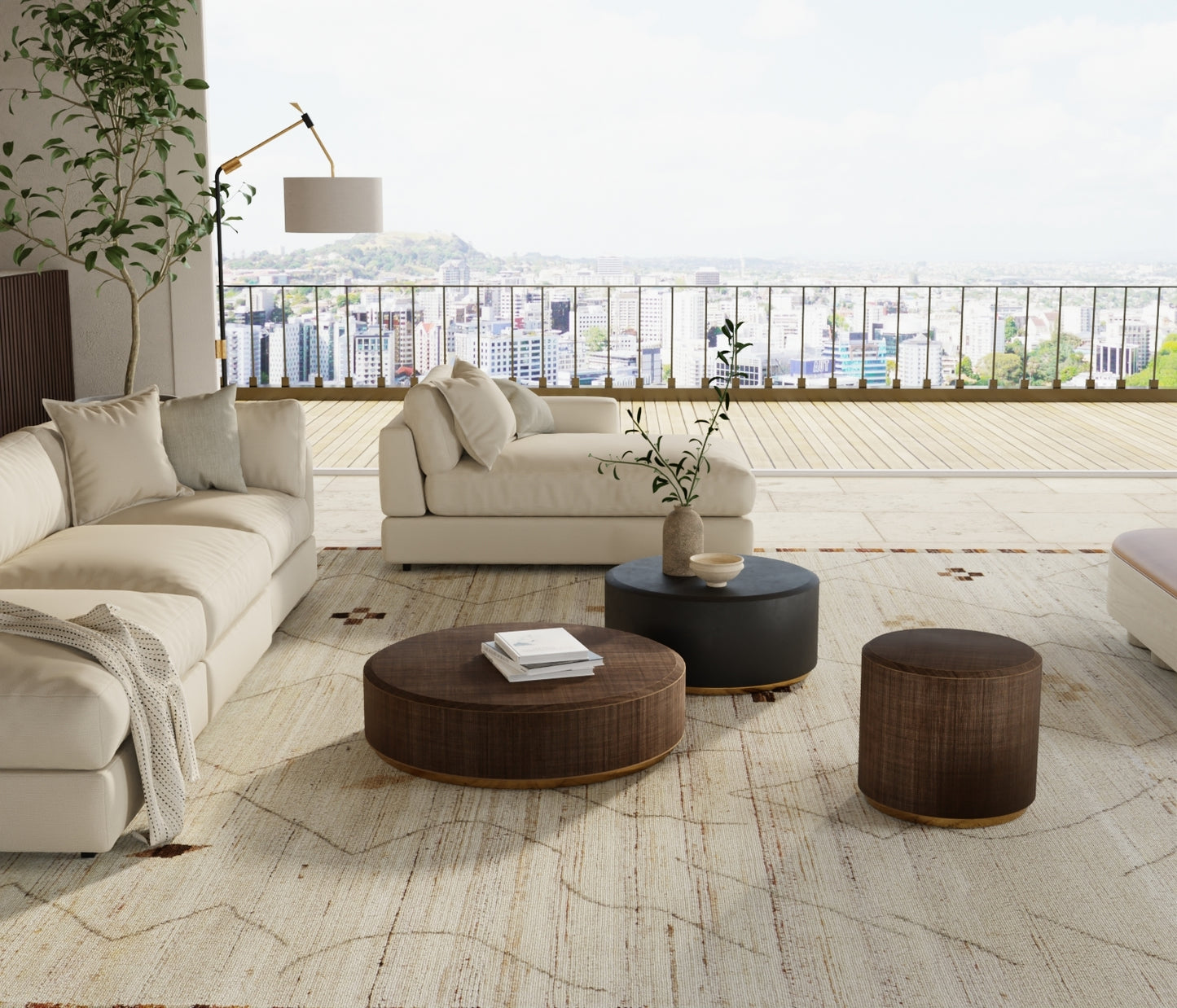 Kasbah Transitional/Casual/Bohemian & Eclectic Moroccan/Diamond/Stripes Ivory/Tan/Orange - Feizy Rug