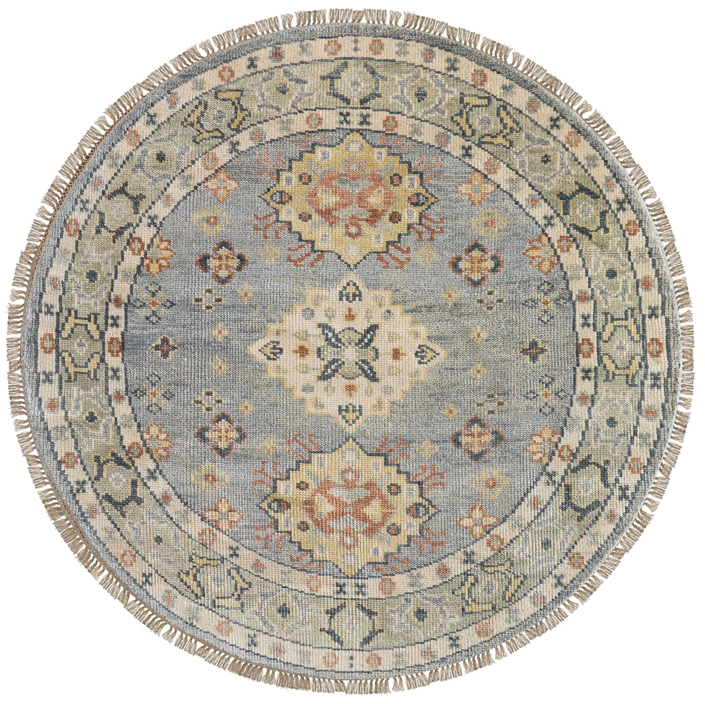 Fillmore Transitional/Bohemian & Eclectic/Craftsman Diamond/Medallion/Southwestern Blue/Taupe/Gray - Feizy Rug