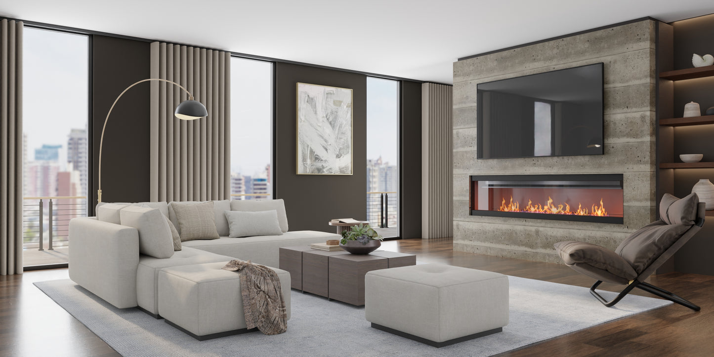 Fleetwood Modern/Casual Solid Gray/Ivory - Feizy Rug