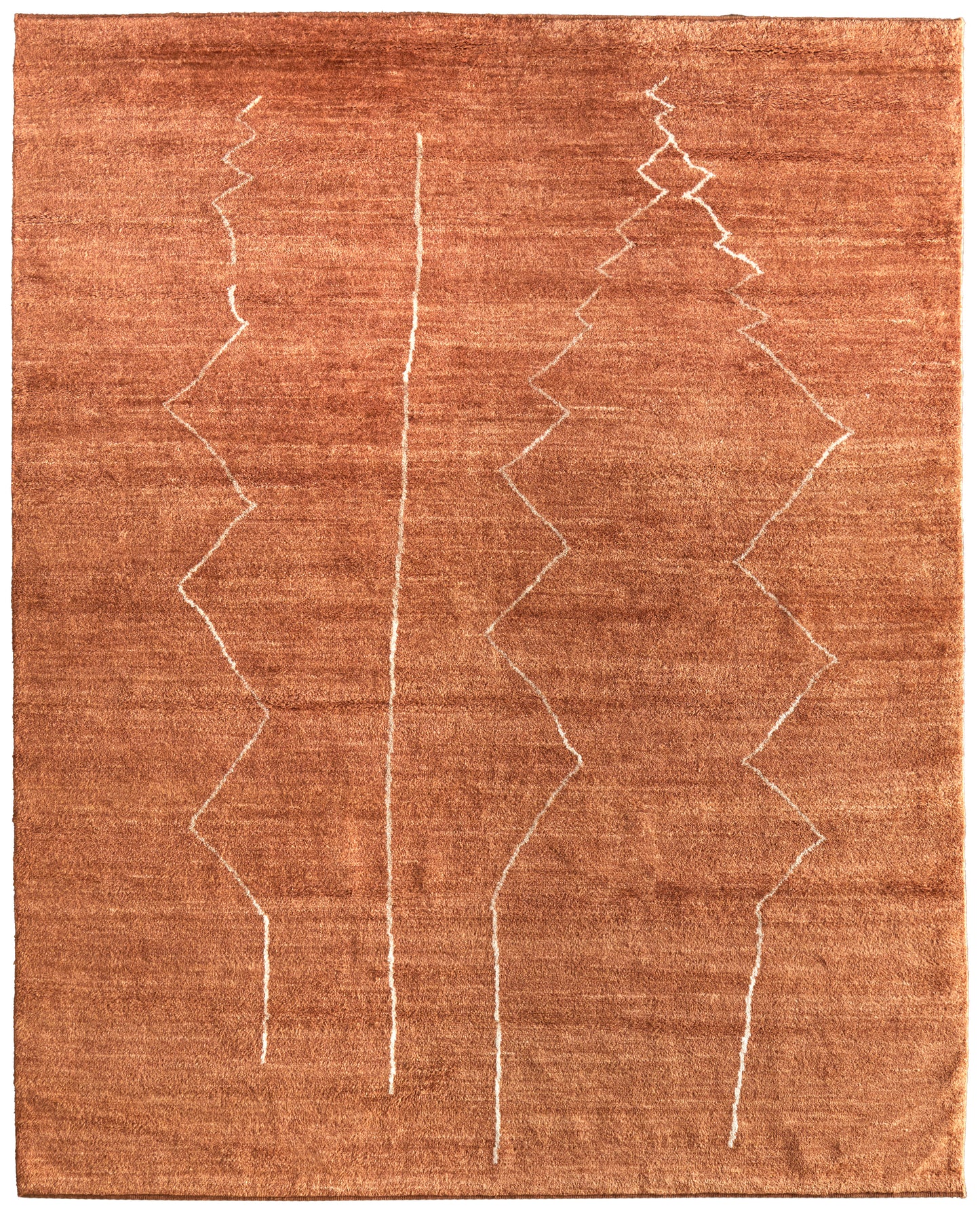Agape Modern/Bohemian & Eclectic Abstract/Distressed Orange/White - Feizy Rug