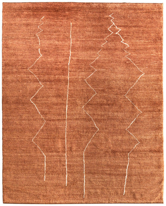 Agape Modern/Bohemian & Eclectic Abstract/Distressed Orange/White - Feizy Rug