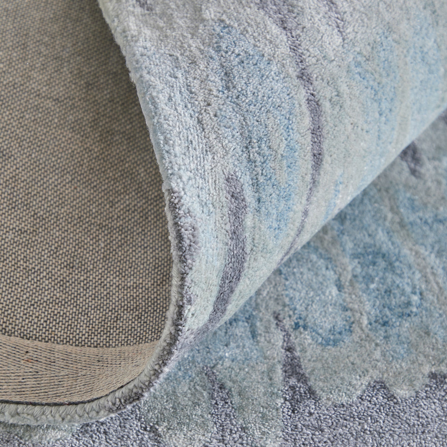 Dryden Transitional/Industrial/Luxury & Glam Abstract/Watercolor Blue/Green/Gray - Feizy Rug