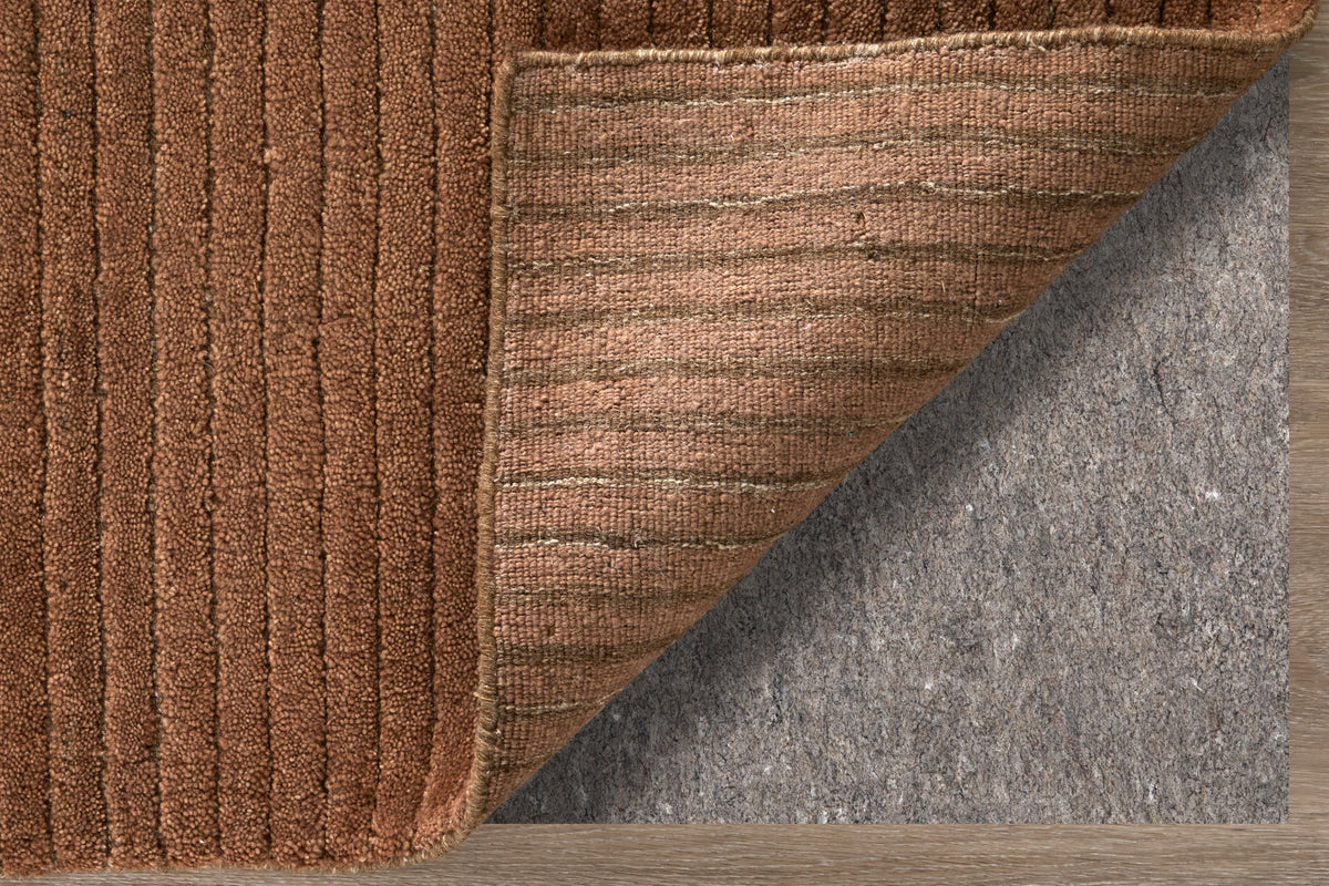Cornerstone Modern/Casual Solid/Stripes Brown - Feizy Rug