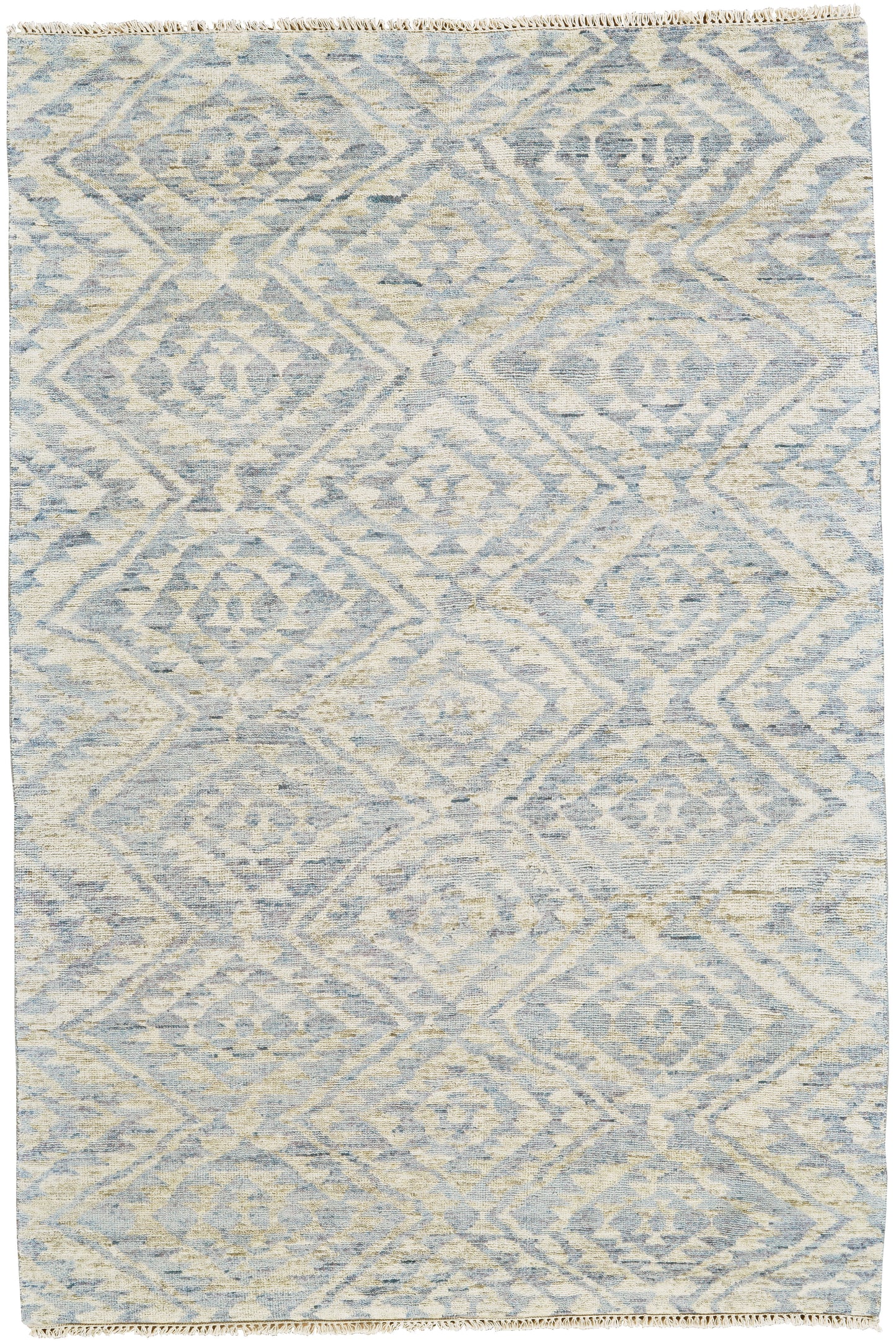Nizhoni Transitional/Global Southwestern/Moroccan Blue/Ivory/Gray - Feizy Rug