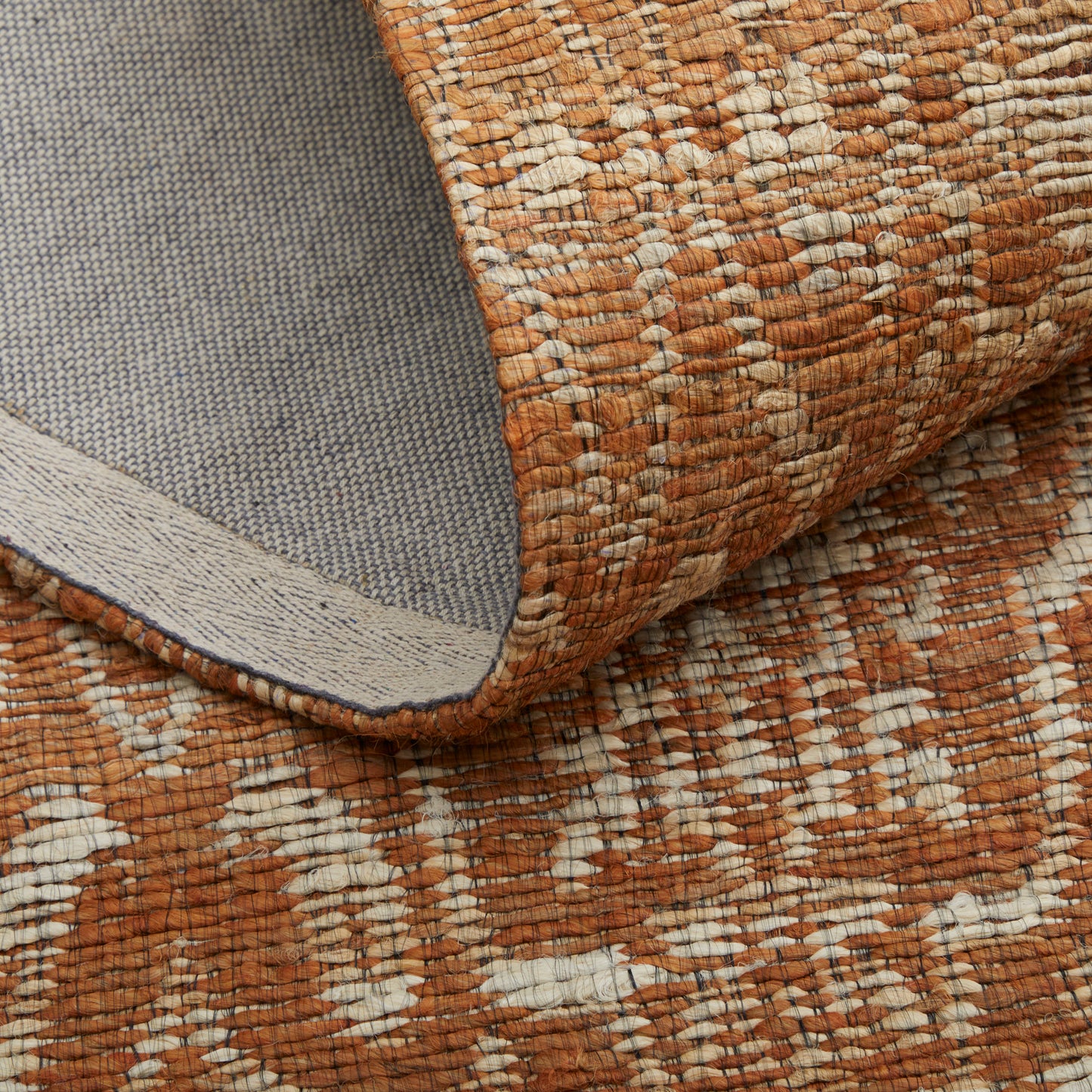 Lilliana Transitional/Farmhouse Geometric/Diamond Orange/Tan - Feizy Rug