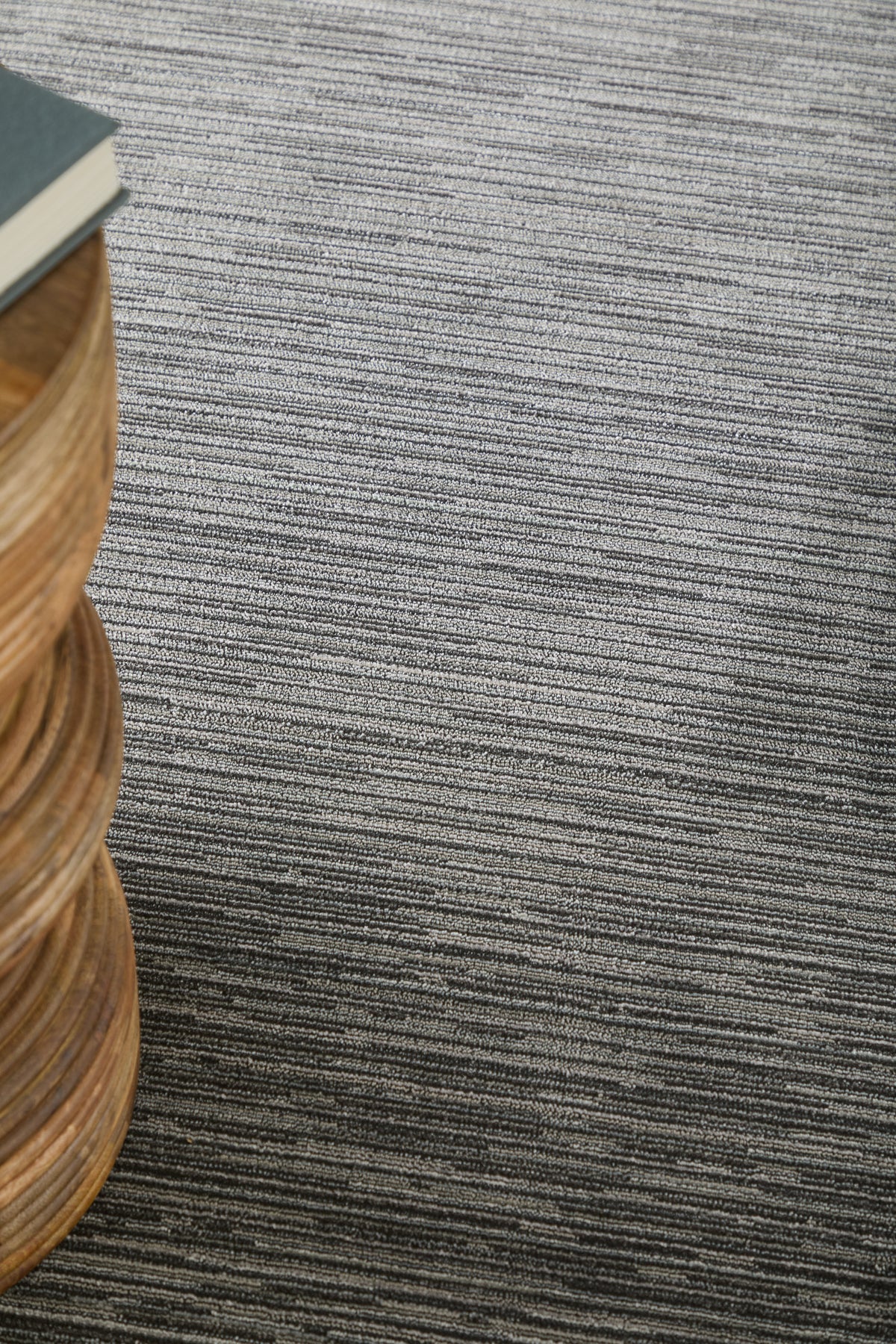 Priestley Modern Solid/Stripes Gray - Feizy Rug