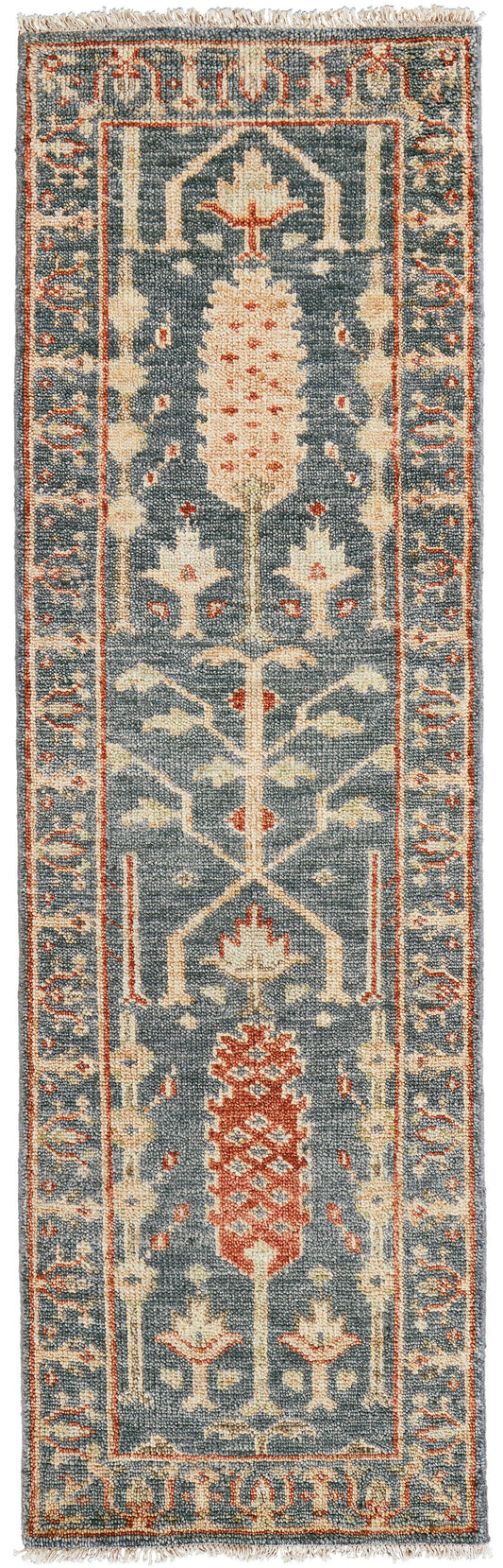 Carrington Traditional/Vintage/Classic Blue/Red/Gold Runner  Feizy Rugs Small Parcel,Feizy Rugs,Carrington,Blue/Red/Gold,2'6" x 8',Runner,Wool,Traditional/Vintage/Classic,India