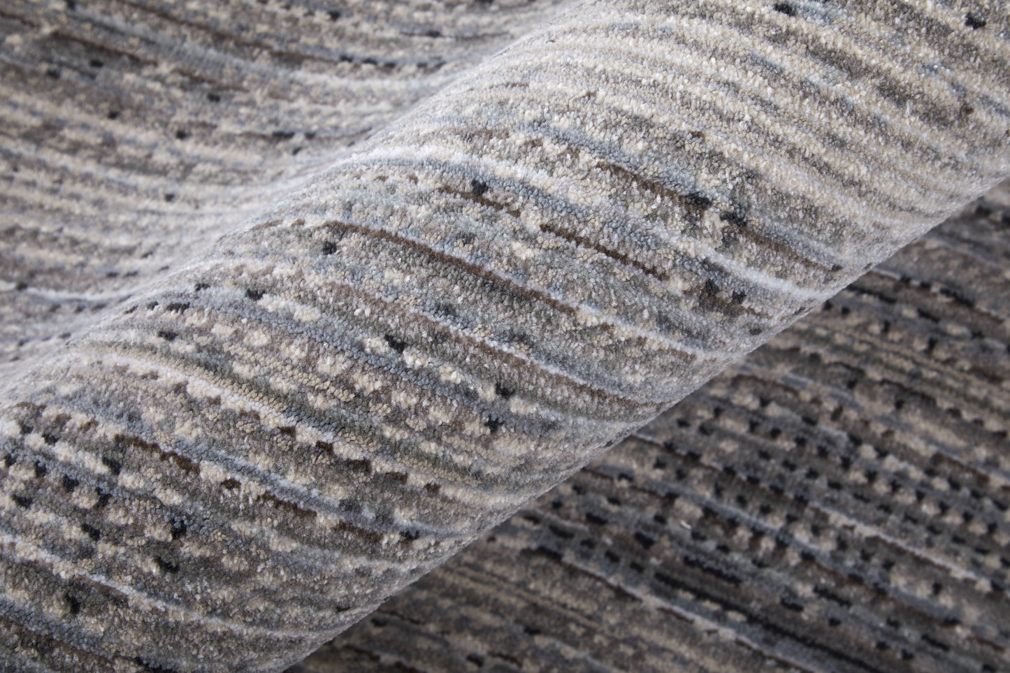 Deja Modern/Casual Solid Gray/Ivory/Taupe - Feizy Rug