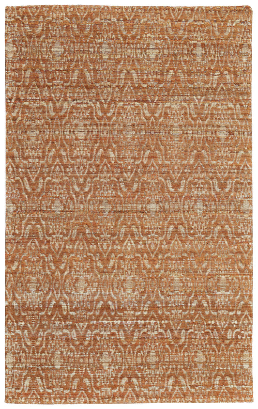 Lilliana Transitional/Farmhouse Geometric/Diamond Orange/Tan - Feizy Rug