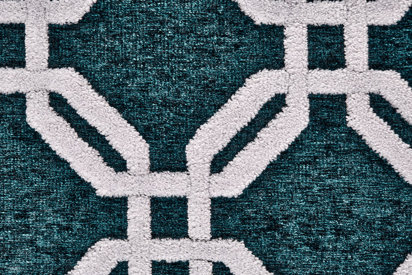 Saphir Mira Modern/Cottage Trellis & Lattice Blue/Green/White - Feizy Rug