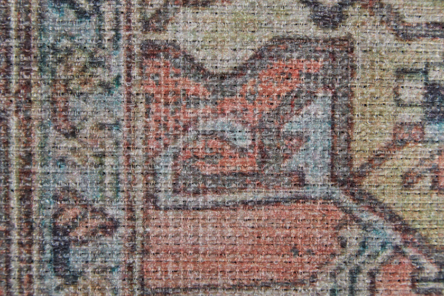 Percy Transitional/Bohemian & Eclectic/Casual Medallion/Distressed/Persian Taupe/Red/Brown - Feizy Rug