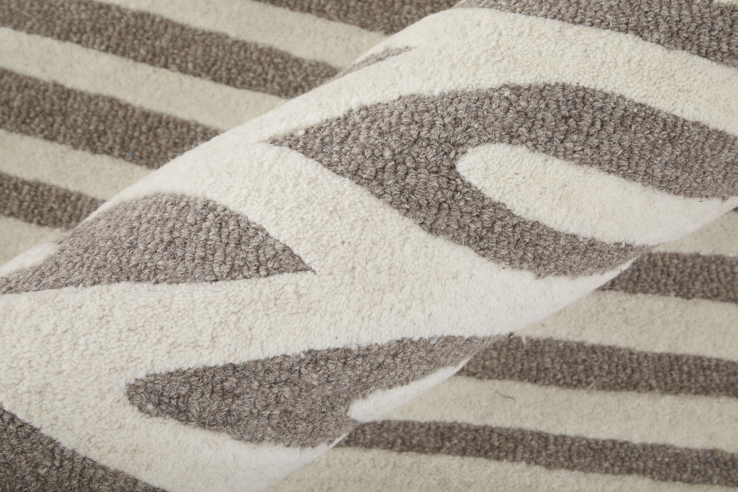 Kimball Transitional/Casual Abstract/Geometric Taupe/Ivory - Feizy Rug