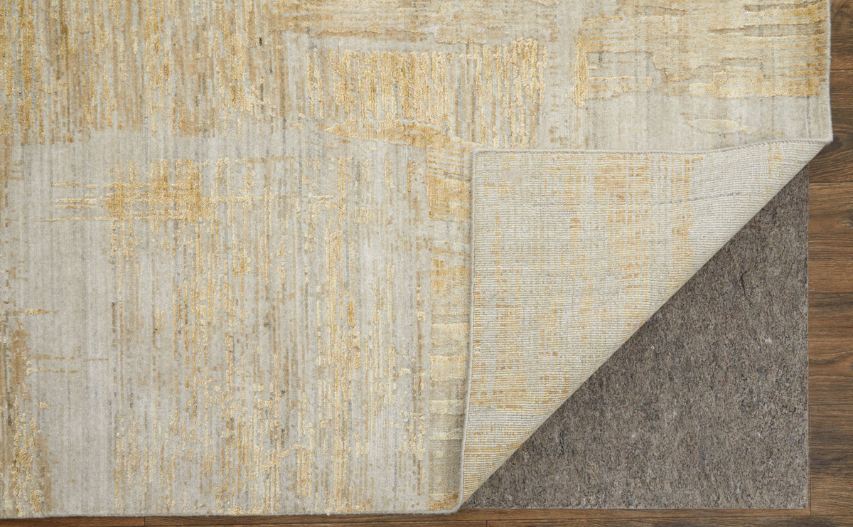 Eastfield Modern Abstract Yellow/Ivory/Gold 69FT - Feizy Rug