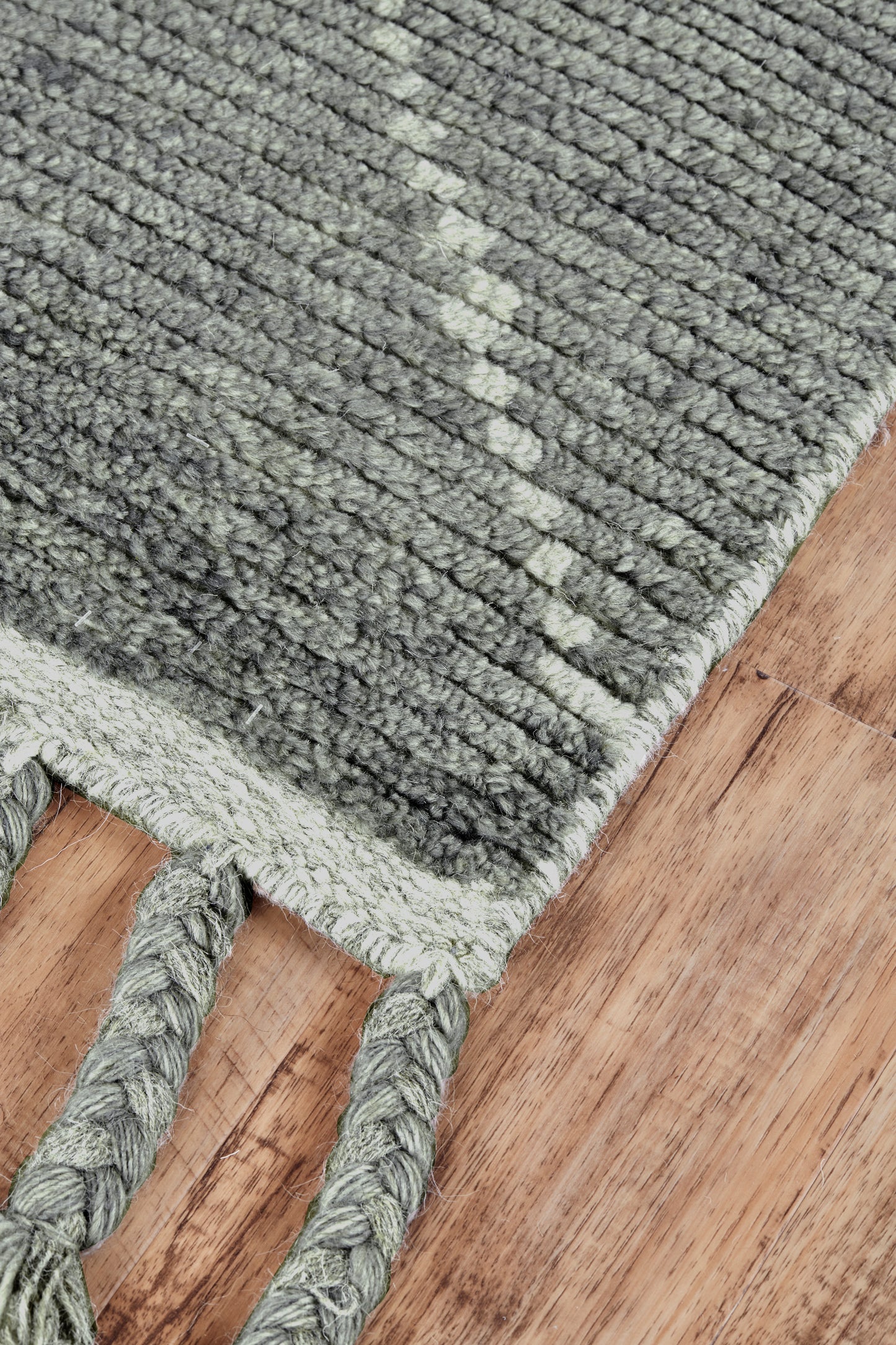 Twain Transitional/Global Diamond/Argyle/Trellis & Lattice Green/Gray/Ivory - Feizy Rug