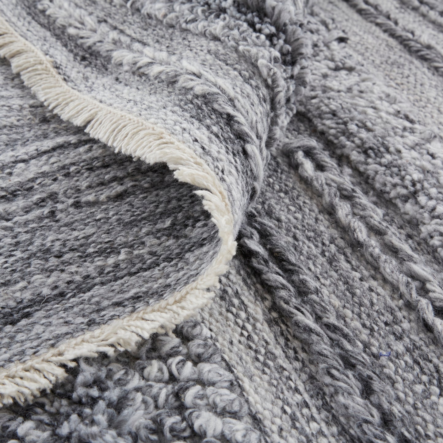 Alden Transitional/Casual/Scandinavian Stripes/Solid Gray/Ivory - Feizy Rug
