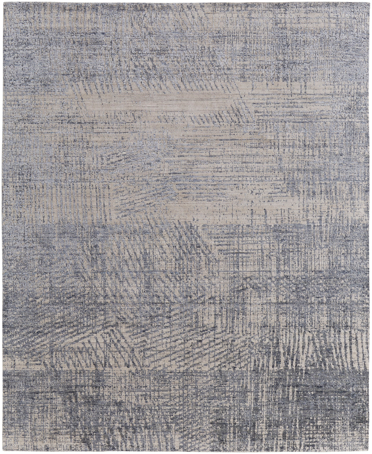 Eastfield Modern/Casual Abstract/Distressed Blue/Ivory/Gray 69AI - Feizy Rug