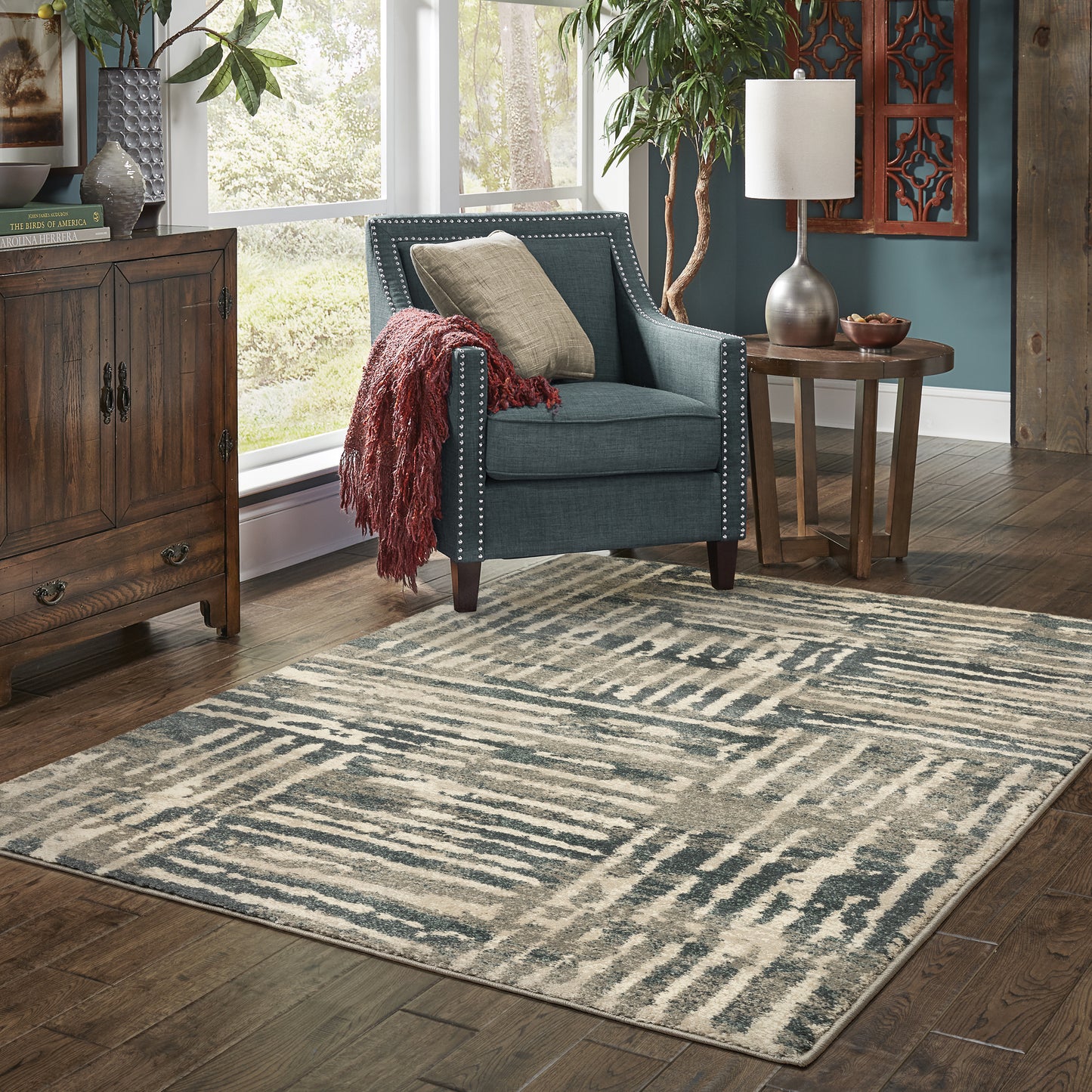 CARSON 0745C Blue Rug - ORIENTAL WEAVERS