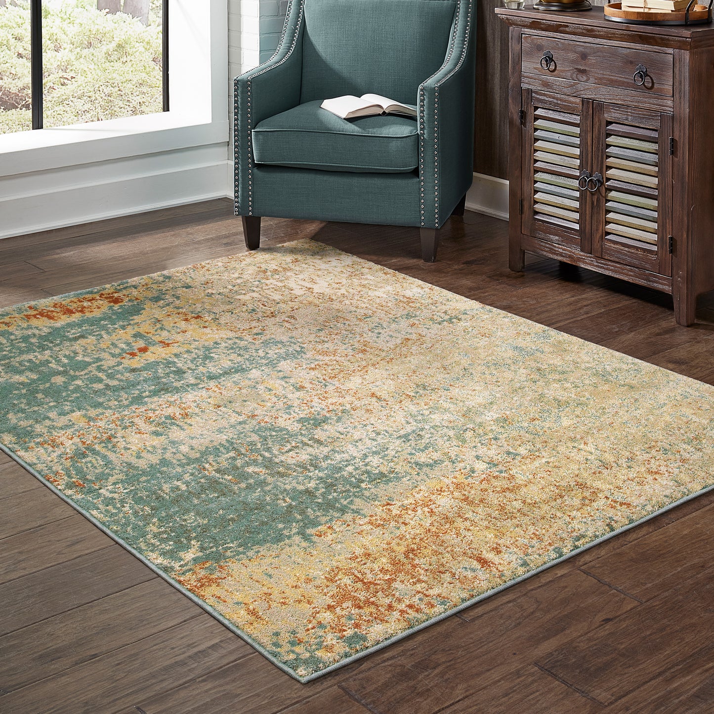 CARSON 9654B Blue Rug - ORIENTAL WEAVERS