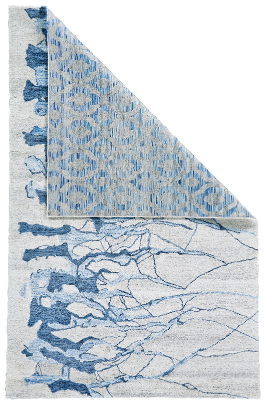 Cosmo Transitional/Casual/Nautical & Coastal Watercolor/Abstract Blue/Green/Ivory - Feizy Rug