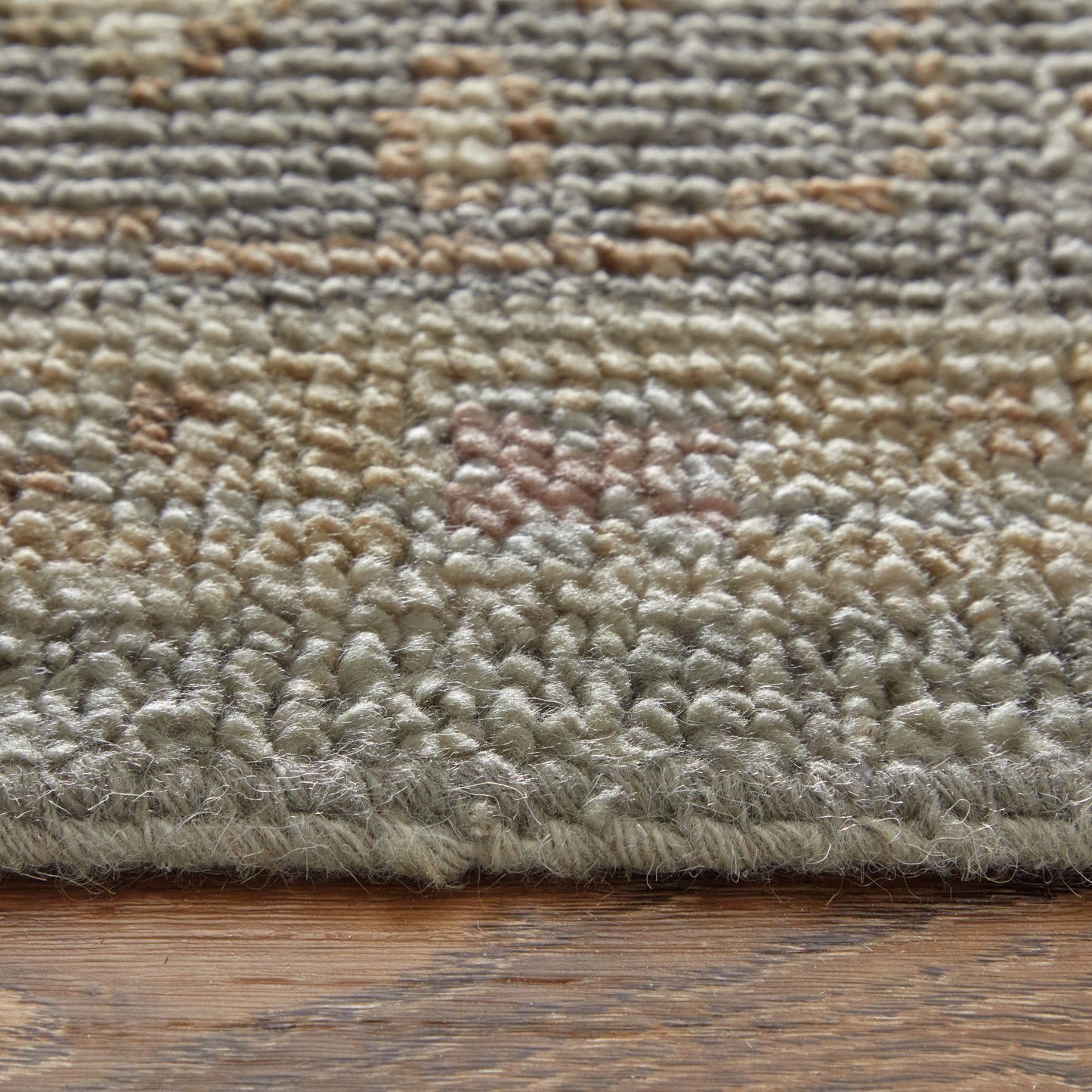 Carrington Traditional/Vintage/Classic Oriental/Bordered Gray/Gold/Pink - Feizy Rug