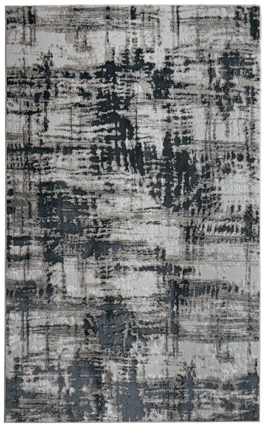 Micah Modern/Industrial Black/White/Gray Accent Rug