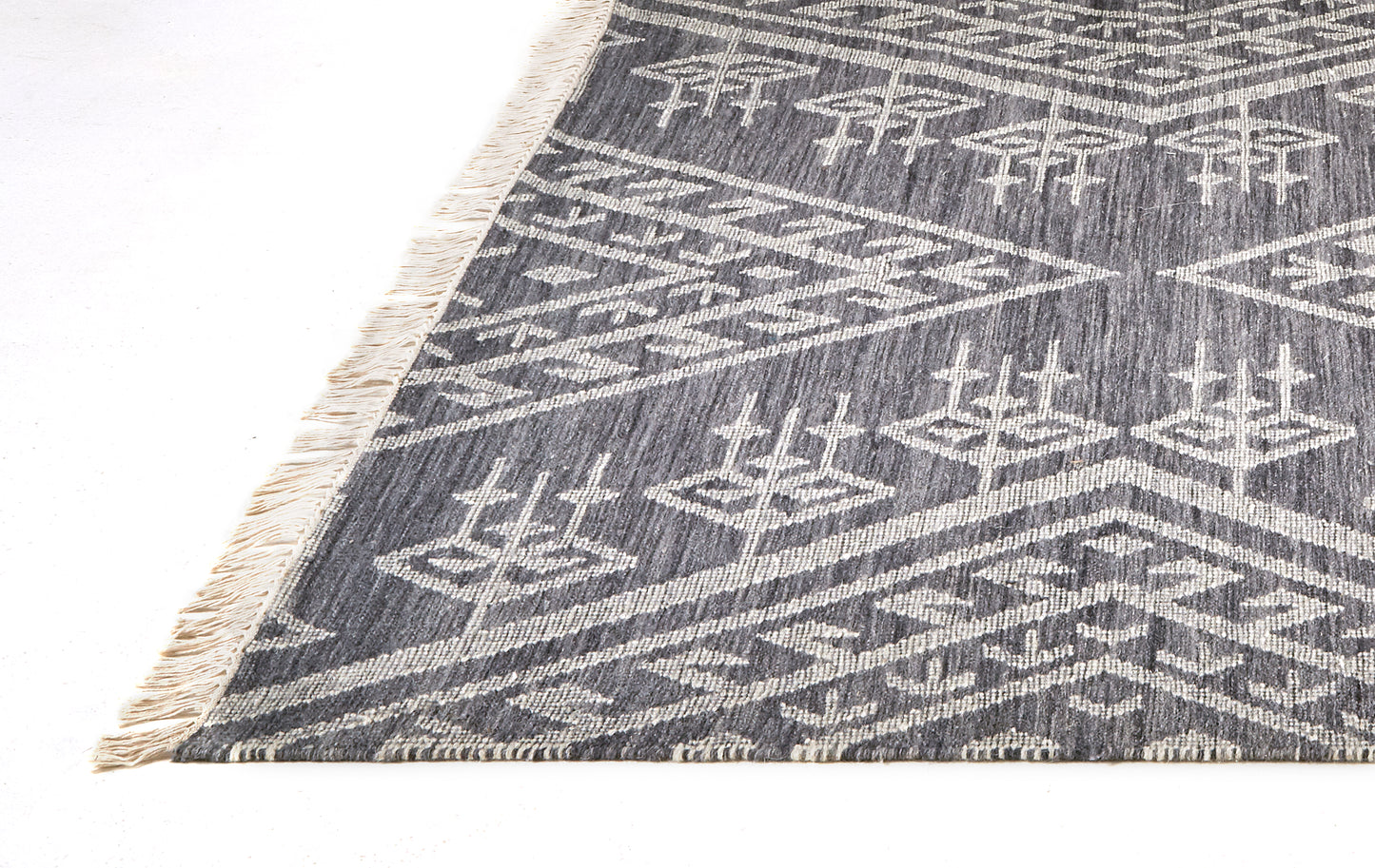 Savona Transitional/Bohemian & Eclectic/Casual Southwestern/Geometric Gray/Ivory/Blue - Feizy Rug