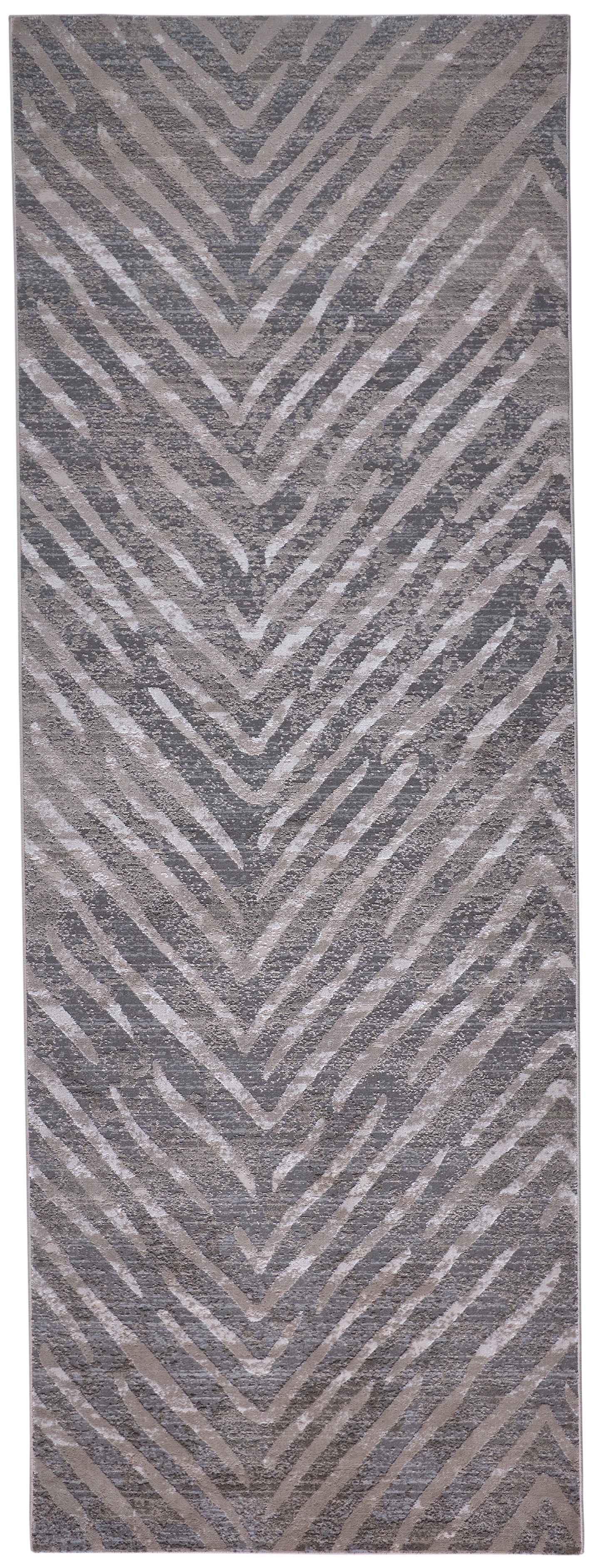 Waldor Modern/Casual/Global Herringbone/Chevron Gray - Feizy Rug