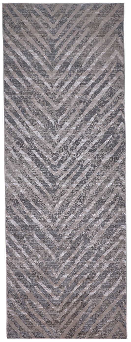 Waldor Modern/Casual/Global Herringbone/Chevron Gray - Feizy Rug