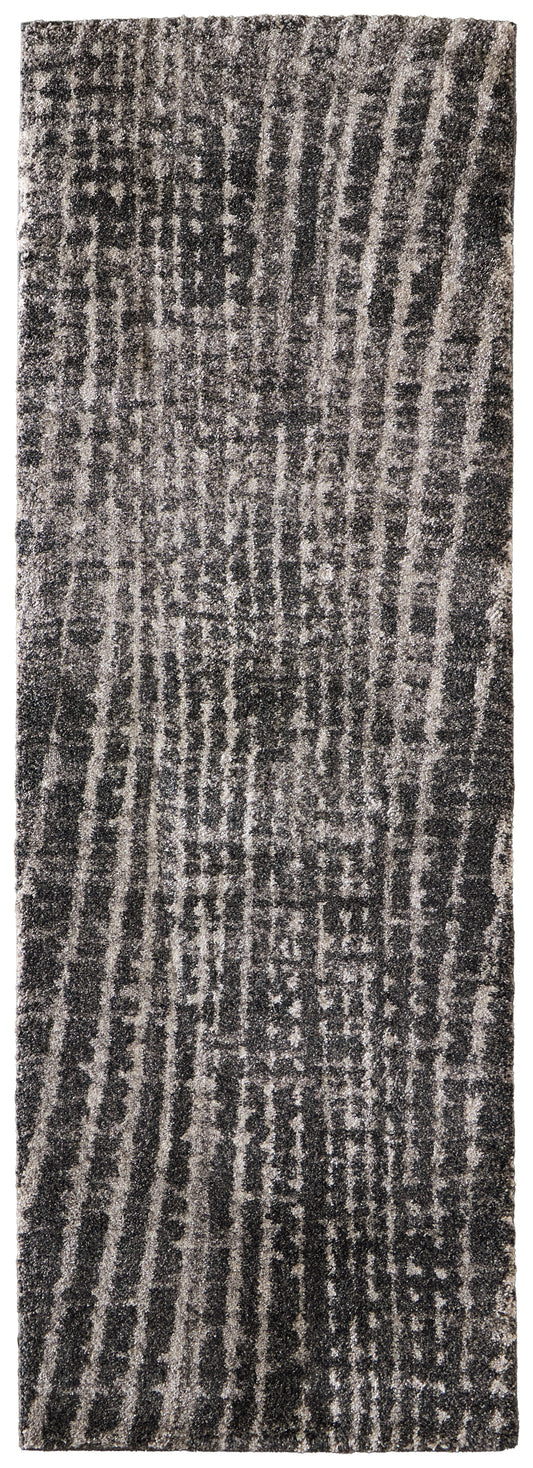 Skyview Modern/Industrial/Bohemian & Eclectic Black/Gray/Ivory Runner  Feizy Rugs Small Parcel,Feizy Rugs,Skyview,Black/Gray/Ivory,2'6" x 7'3",Runner,Polypropylene,Modern/Industrial/Bohemian & Eclectic,Turkey