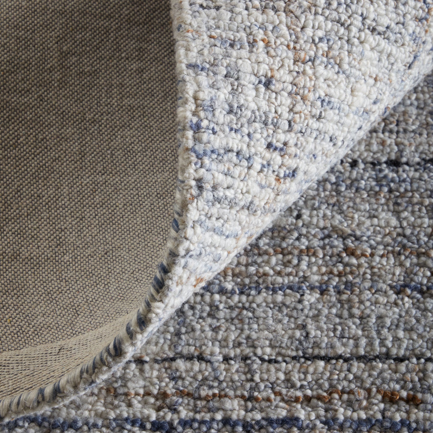 Hoyt Modern/Industrial Distressed/Geometric Gray/Taupe - Feizy Rug