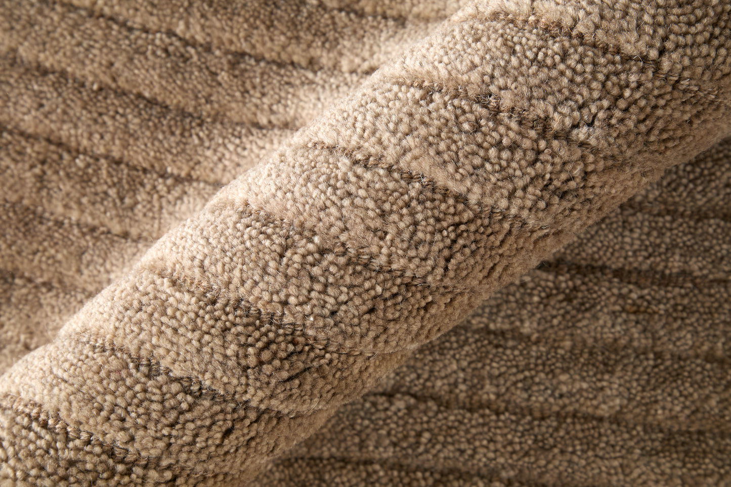 Cornerstone Modern/Casual Solid/Stripes Tan - Feizy Rug